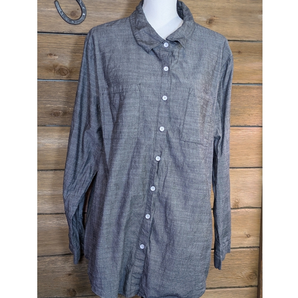 Fuinloth Long Sleeve Button Top